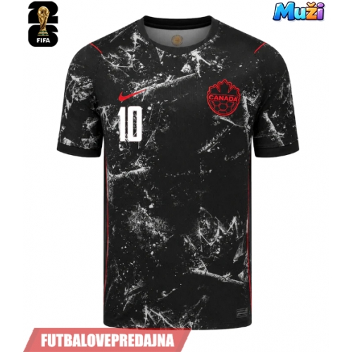 Lacne Muži Futbalové dres Kanada Jonathan David #10 MS 2026 Krátky Rukáv - Preč